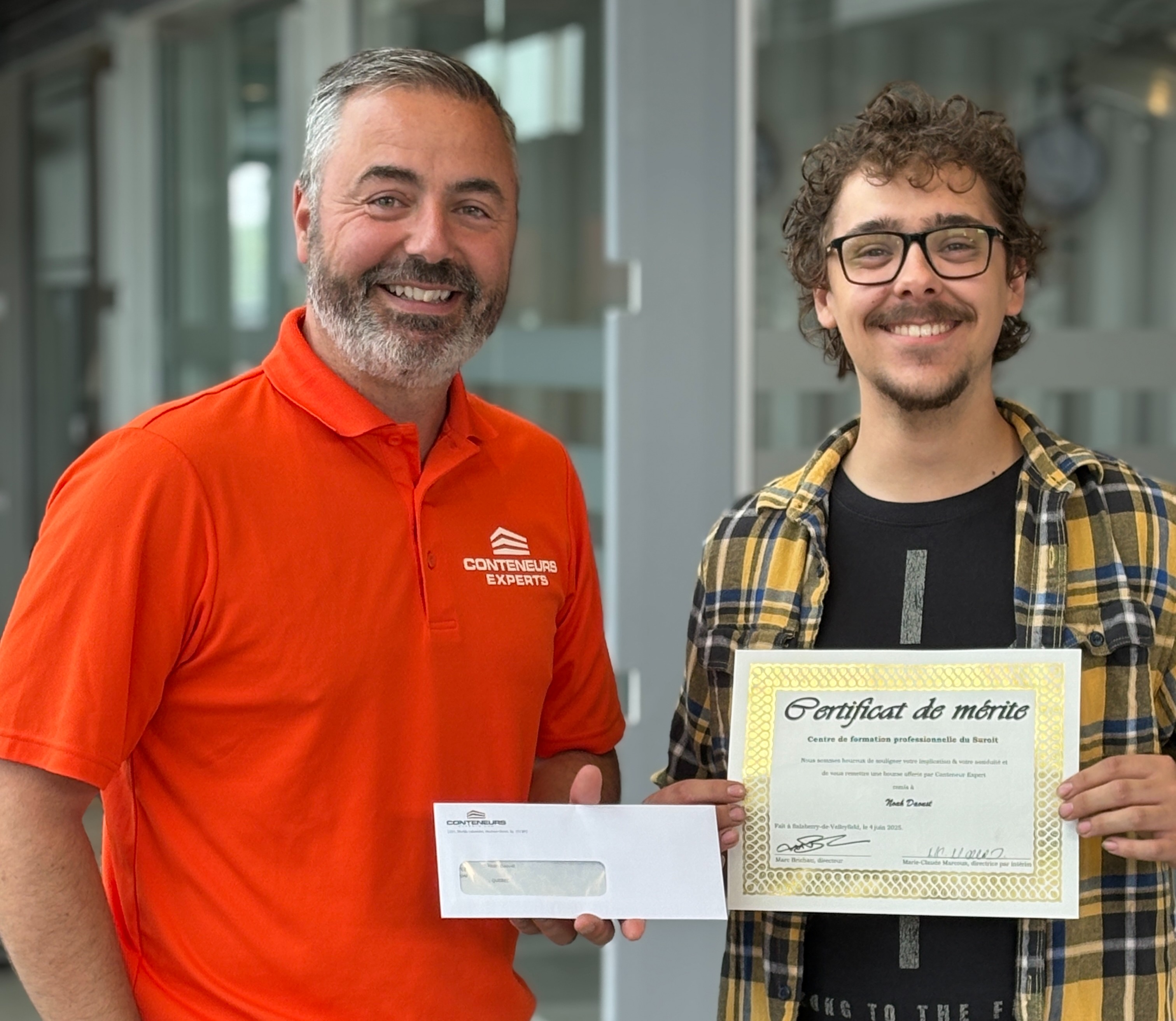 Conteneurs Experts Scholarship - Congratulations to Noah Daoust