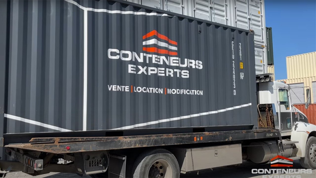 How are modified shipping containers transported?